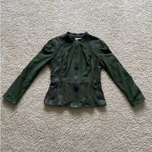 Green Faux Suede and Snake Alberto Makali Jacket 10